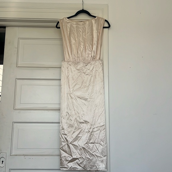 Lena size small dress champagne (close to cream) worn once DRY CLEANED - Picture 2 of 6